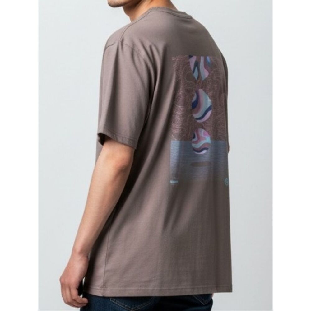 Billabong Gallery Taupe Graphic Art Tee